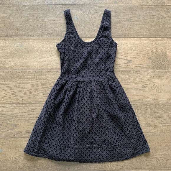 Joie Dresses & Skirts - Joie eyelet fit and flare black dress